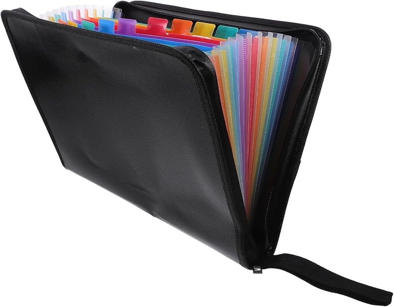 Waterproof Fire Resistant Zipper Accordion File Organizer With Color Coded Tabs - Image 1